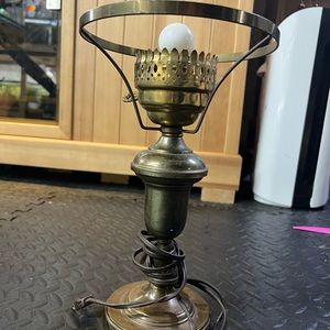 Vintage Brass Hurricane Lamp